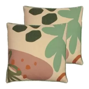 Image of Furn. Blume Twin Pack Polyester Filled Cushions Natural