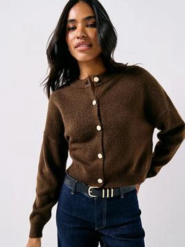 Image of JDY Crew Neck Buttoned Cardigan Black Women XL;M;XXL;L