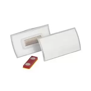 Image of Durable Name Badge CLICK FOLD wMagnet PlaceHold 40x75 Pack of 10