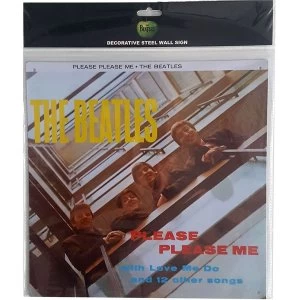Image of The Beatles Please, Please Me Album Steel Wall Sign