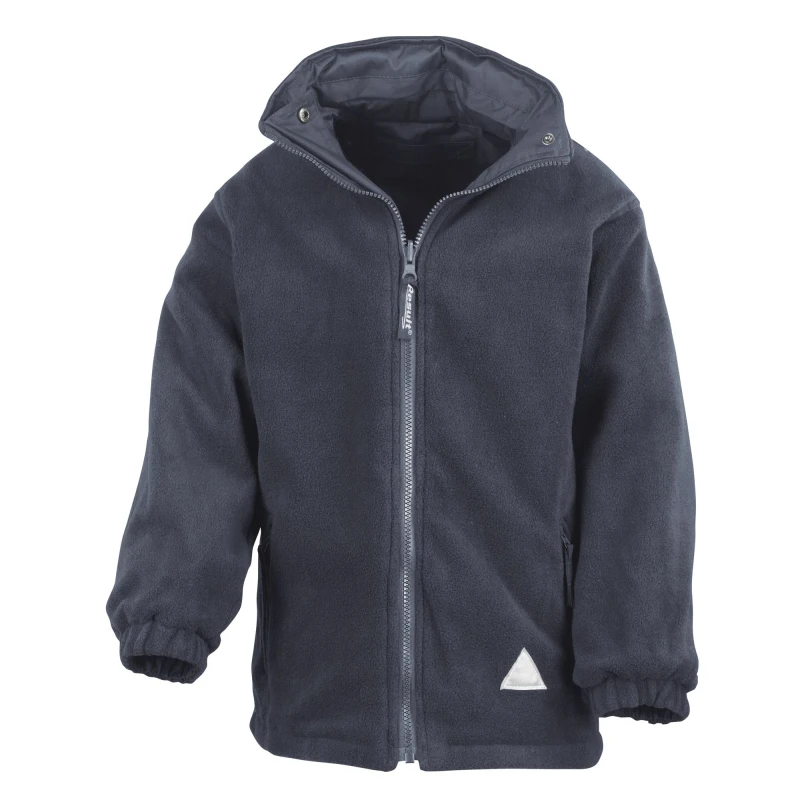 Image of Result Reversible Storm Stuff Anti Pilling Fleece Waterproof Jacket in Dark Navy Size: 2-3 Years Dark Navy Unisex 2-3 Years