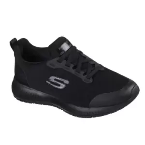 Image of Skechers Womens/Ladies Squad Lace Up Safety Shoes (4 UK) (Black)