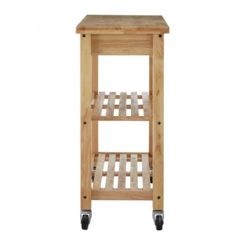 Image of Premie Housewares Premier Housewares Hevea Wood Kitchen Trolley