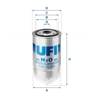 Image of 24.H2O.04 UFI Fuel Filter