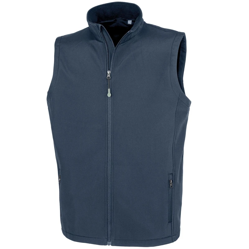 Image of Result Result Men Softshell Printable Body Warmer in Navy Size: Small Navy S Male 5059699725775