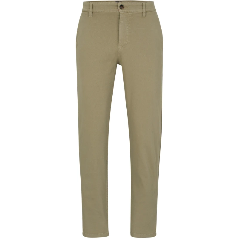 Image of Boss Mens Chino Straight Leg Trousers Pastel Green male 30W L