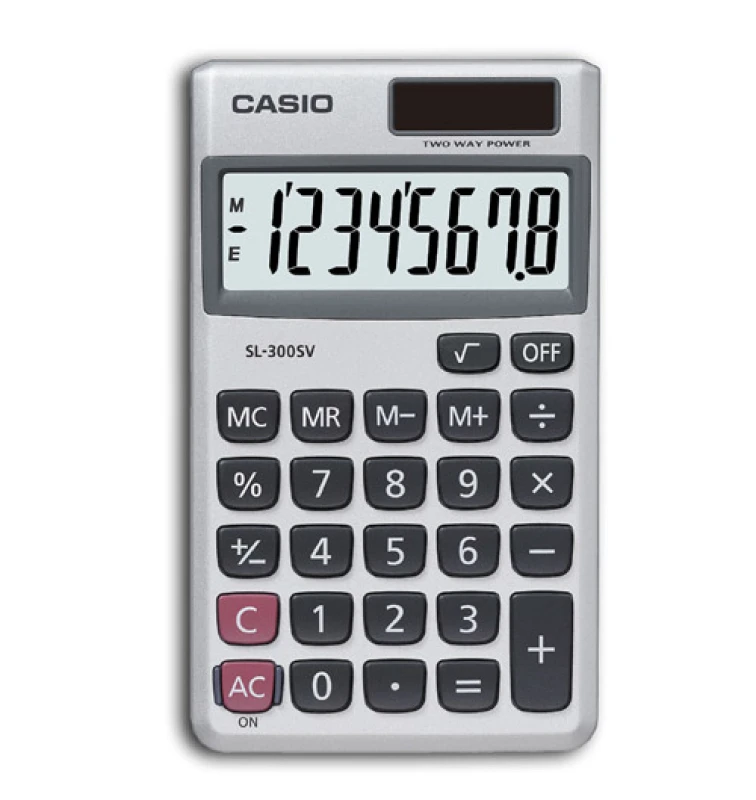 Image of Casio SL-300SV calculator Pocket Basic Silver