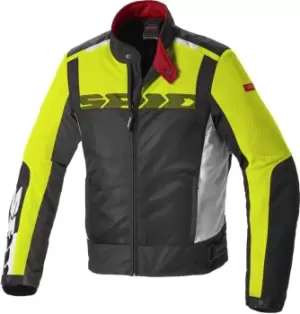 Image of Spidi Solar Net Sport Motorcycle Textile Jacket, black-yellow, Size XL, black-yellow, Size XL