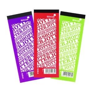 Image of Silvine Shopper Jotter 76x203mm Assorted Pack of 24 252