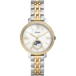 Image of Ladies Fossil Jacqueline Multifunction Two-Tone Stainless Steel Watch