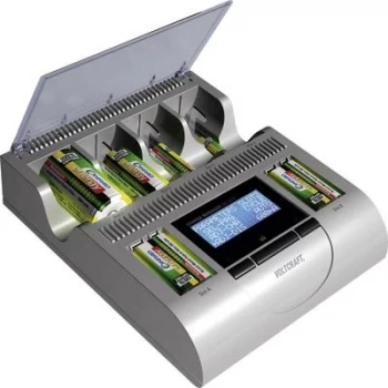 Image of VOLTCRAFT Charge Manager CM2016 Charger for cylindrical cells NiCd, NiMH, NiZn AAA , AA , C, D, 9V PP3