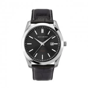 Image of Accurist Mens Solar 120 Powered Leather Strap Watch 7337