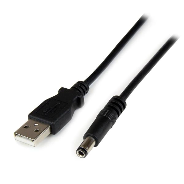 Image of StarTech 2m USB To 5.5mm Power Cable Type N Barrel