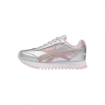 Image of Reebok Royal Classic Jogger 2 Platform Shoes - Silver Metallic / Pink Glow /