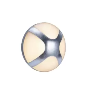 Image of Cross Outdoor Flush Wall Lamp Galvanized IP54 E14