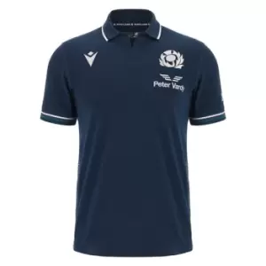 Image of Macron Scotland Rugby 6 Nations Home Shirt 2023 2024 Adults - Blue
