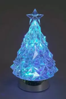 Image of Battery Operated 23cm White and Multi Water Tree