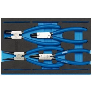 Image of Draper Circlip Plier Set In 1/4 Drawer EVA Insert Tray (4 Piece)
