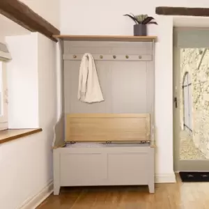 Image of Charnwood Hallway Tidy with Storage Bench Free Standing Contemporary Grey 40.5kg - Grey