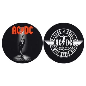 Image of AC/DC - Let There Be Rock / Rock & Roll Slipmat Set