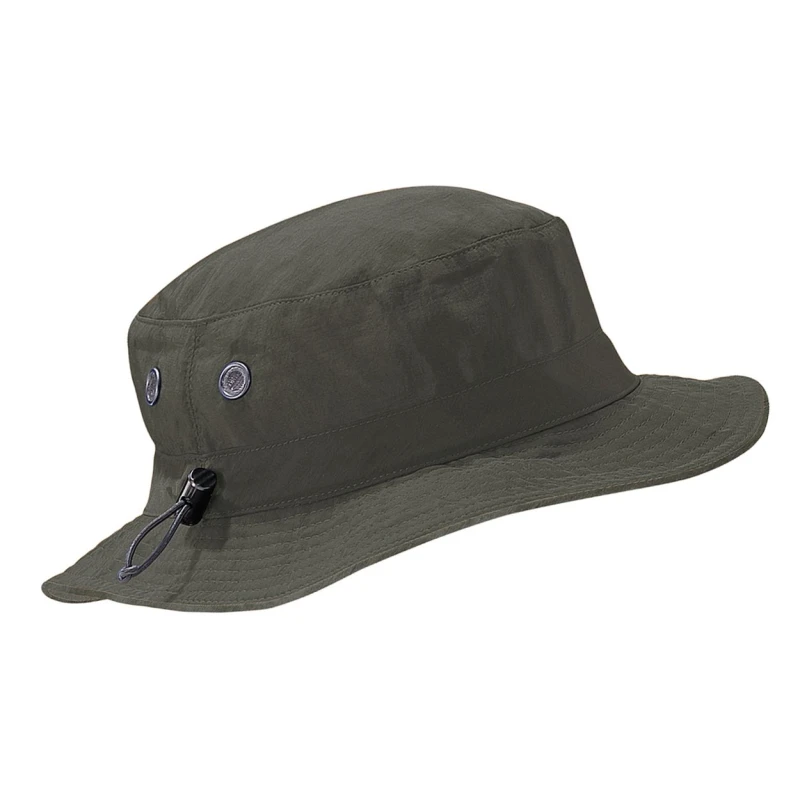 Image of Beechfield Beechfield Men Summer Cargo Bucket Hat Headwear (UPF50 Protection) in Dark Olive Dark Olive One Size Male 5055747773514