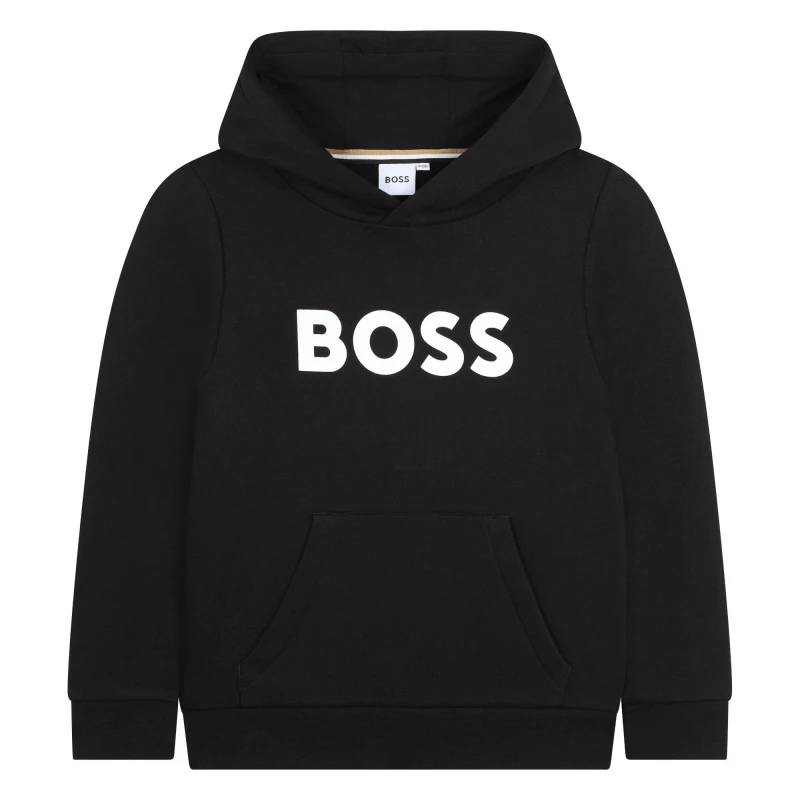 Image of BOSS Kids Logo Pull Over Hoodie OTH Hoodies 6Y Black 53013303155