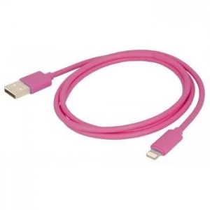 Image of Urban Factory Cable USB to Lightning MFI certified - Pink 1m