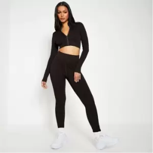 Image of I Saw It First Seamless Contrast Detail Leggings - Brown