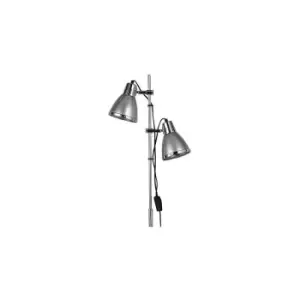 Image of Ideal Lux Elvis - 2 Light Adjustable Floor Lamp Silver, Chrome, E27