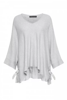 Image of French Connection Obi Knit V Neck Jumper Grey