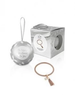 Image of Buckley London Christmas Bauble With Rose Gold Sparkle Bracelet