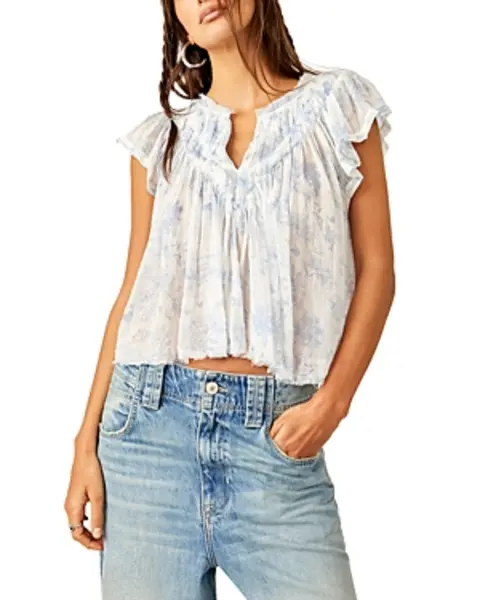 Image of Free People Padma Cotton Cap Sleeve Top