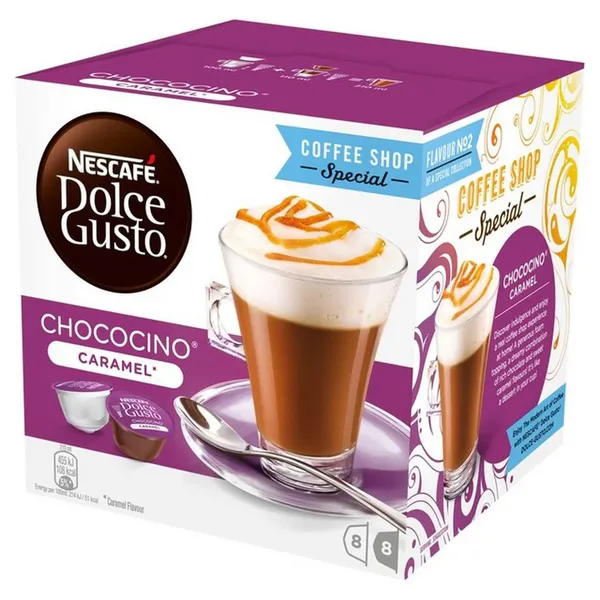 Image of Nescafe Dolce Gusto Chococino Caramel Coffee 16 Capsules