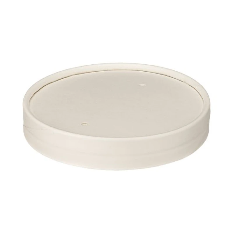 Image of Go-Pak Soup Cup Lid PP Lined 16oz White (500 Pack) D46013