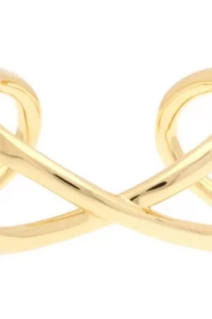 Image of Ladies Karen Millen Gold Plated Criss-Cross Cuff Slim SM KMJ940-22-03SM