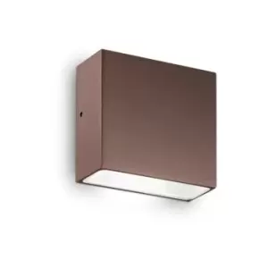 Image of Ideal Lux TETRIS-1 - Outdoor Wall Downlight Lamp 1 Light Coffee IP44, G9
