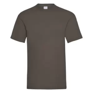Image of Mens Value Short Sleeve Casual T-Shirt (Small) (Dark Brown)