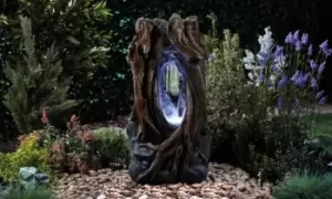 Image of Tree Trunk Water Feature, Hollow Tree Trunk Waterfall Water Feature