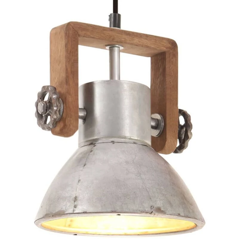 Image of VIDAXL Vidaxl - Industrial Hanging Lamp 25 w Silver Round 19cm E27 8720286024157