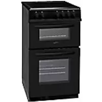 Image of Statesman Double Oven EDC50B Electric Cooker Self-Clean ETC Enamel Metal Black