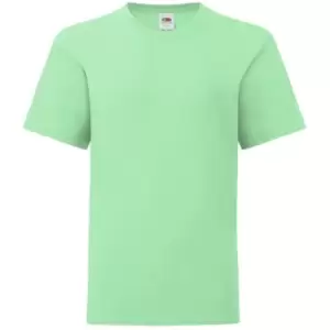Image of Fruit Of The Loom Childrens/Kids Iconic T-Shirt (5-6 Years) (Neo Mint)
