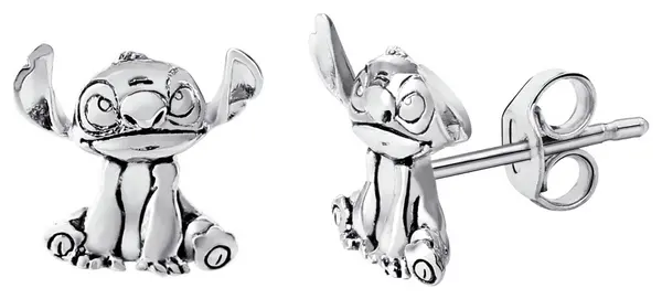 Image of Disney Silver Coloured Lilo and Stitch Stud Earrings