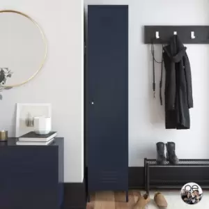 Image of Queer Eye Bradford Single Metal Storage Cabinet Navy