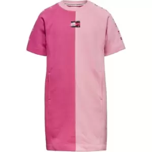 Image of Tommy Hilfiger Girls Two Tone Sweater Dress - Pink