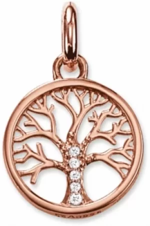 Image of Ladies Thomas Sabo Sterling Silver Karma Beads Tree of Life Pendant KC0002-416-14