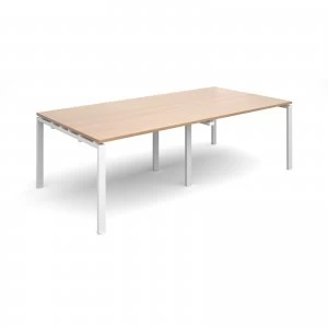 Image of Adapt II rectangular Boardroom Table 2400mm x 1200mm - White Frame be
