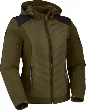 Image of Segura Natcho Ladies Motorcycle Textile Jacket, green-brown, Size 38 for Women, green-brown, Size 38 for Women