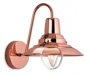 Image of 1 Light Indoor Wall Light Copper, Clear Glass, E14
