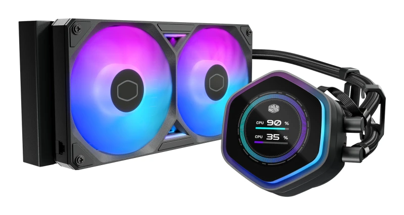 Image of Cooler Master MasterLiquid 240 Atmos II LCD ARGB All In One CPU Cooler - 240mm