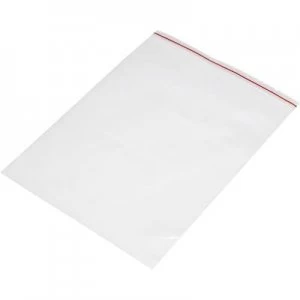 Image of Grip seal bag wo write on panel W x H 180mm x 250 mm Transparent Polyethyl
